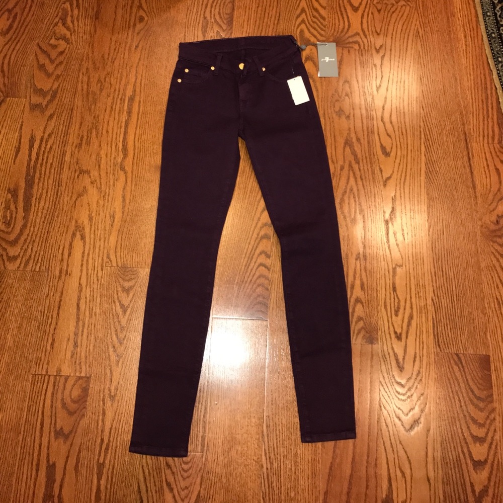 Purple skinny jeans