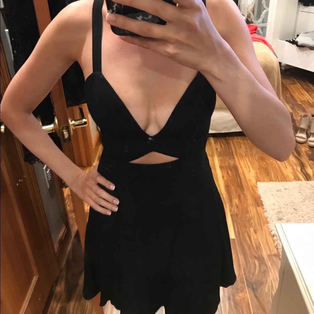 NBD black skater dress