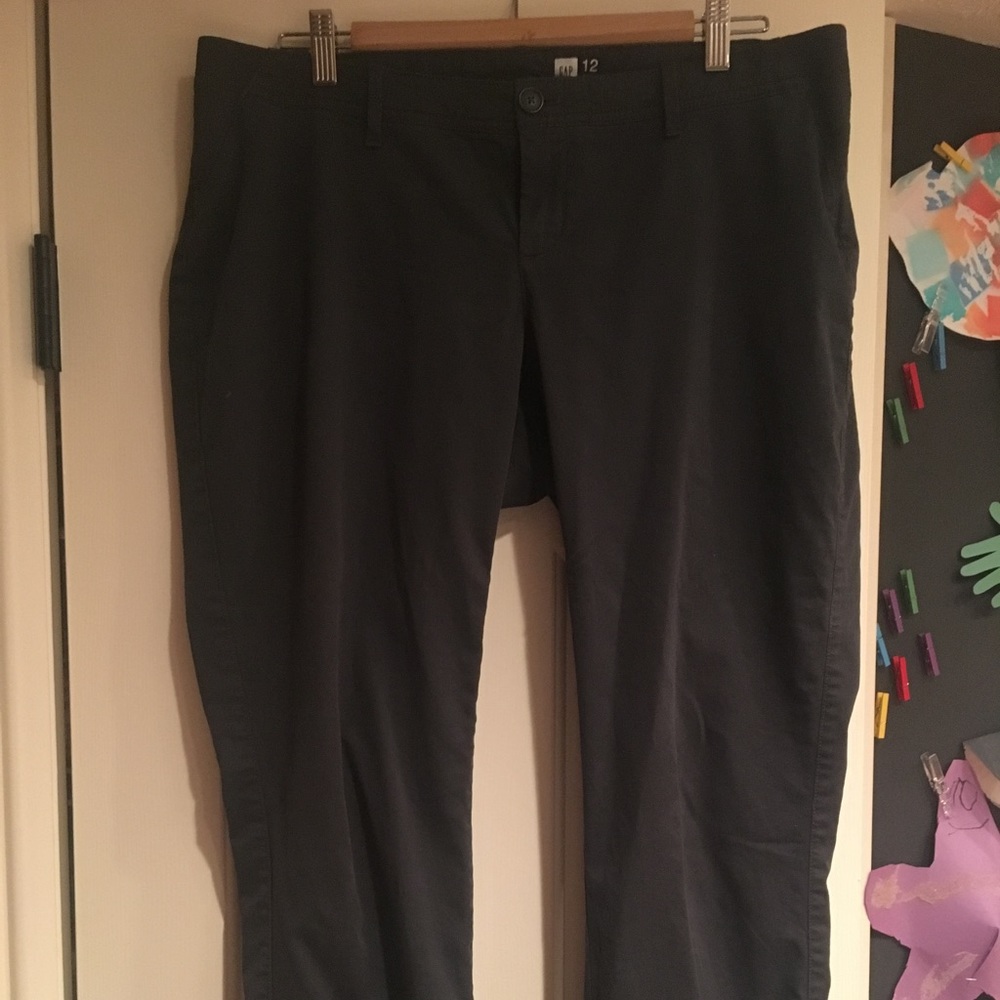 Gap Girlfriend crop pants dark grey size 12