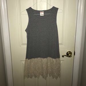 Jersey knit and lace Coverup dress/ Tunic