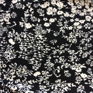 OS LuLaRoe Leggings Black White Floral