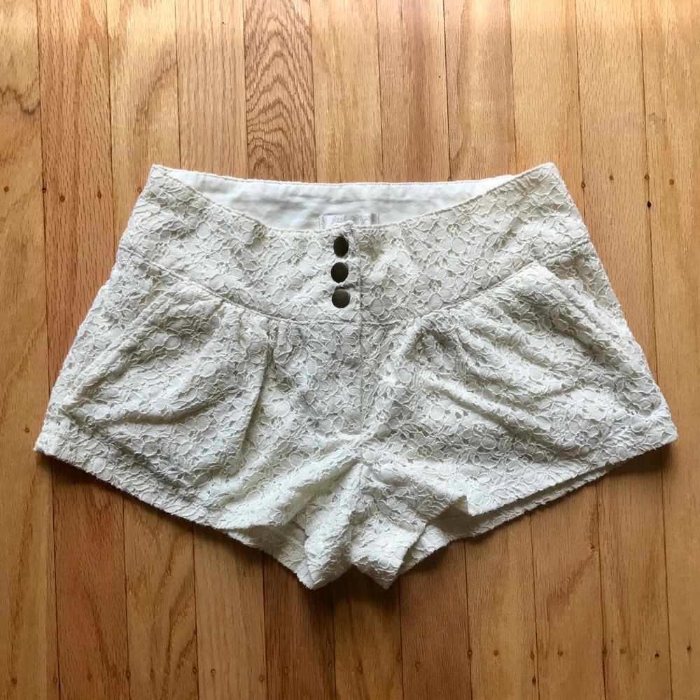 White Lace Shorts