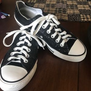 Black Glitter Converse