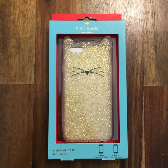 kate spade Accessories - Kate Spade Glitter Cat iPhone 6/6s Case NIB
