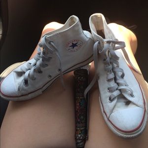 All star converse! Size 5 white and red