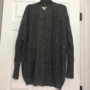 Knit cardigan.