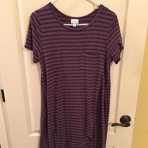 Small purple striped Lularoe Carly