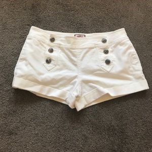 Juicy Couture white nautical shorts