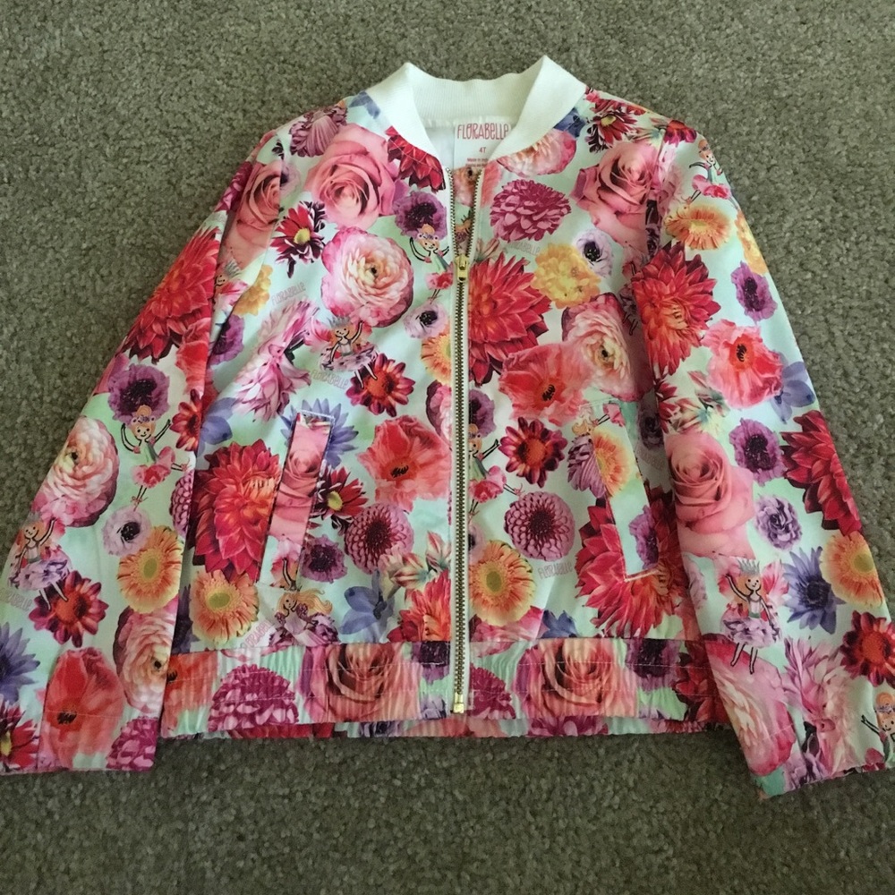 Colorful floral bomber jacket toddler