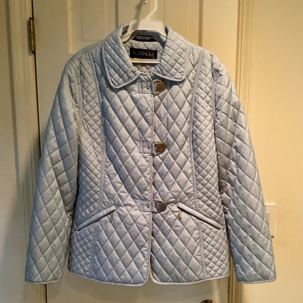 Pretty Light Blue Quilted Jacket