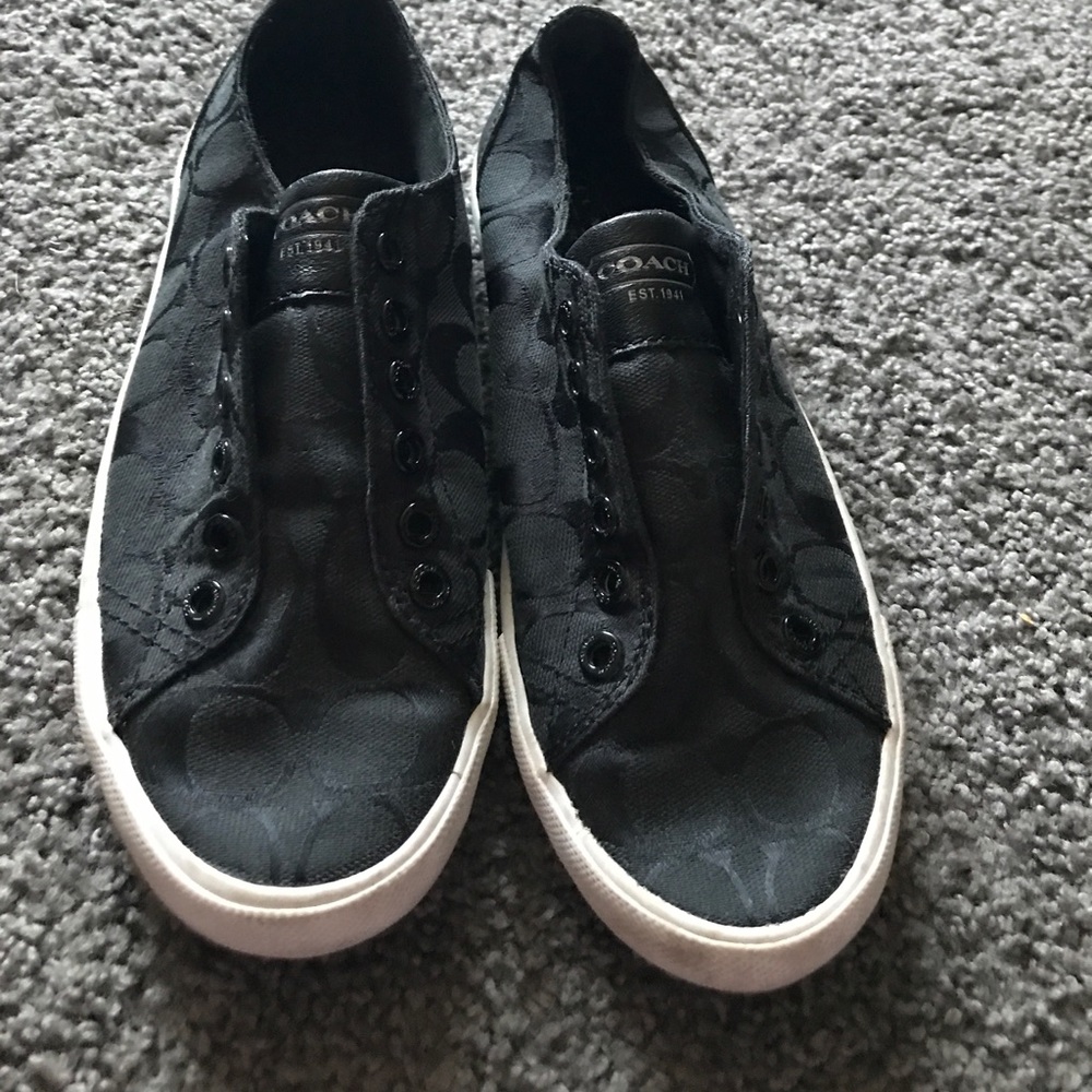Coach black logo shoes