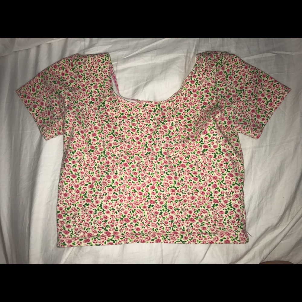 American Apparel crop top floral