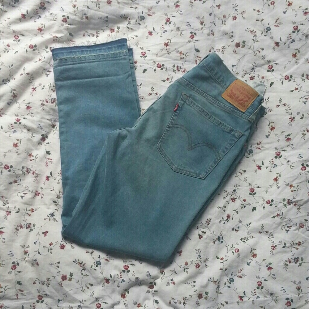 Levi's Boyfriend jeans with custom drop hem