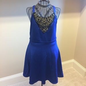Blue dress with beading