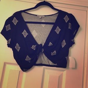 Matching black crop top