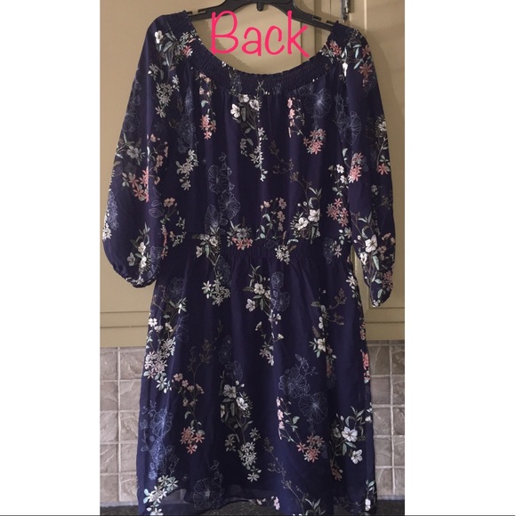 NWT💗Maurices Off-The-Shoulder Chiffon Midi Dress - Picture 4 of 5
