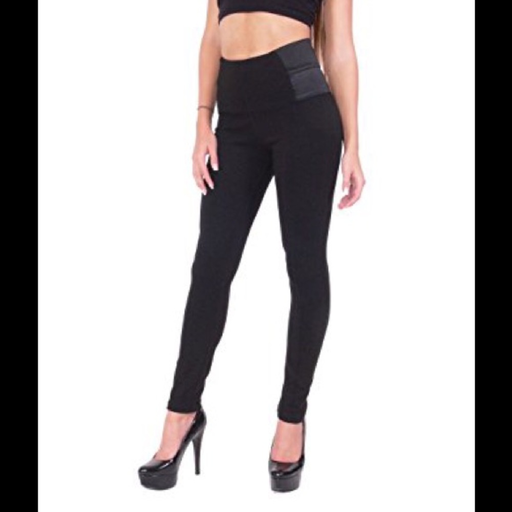 High-Waisted Elastic Side Pant