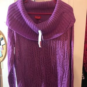 Elle size L NWT Purple sparkle sweater