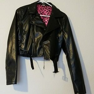 Abbey Dawn Avril Lavigne poly leather jacket