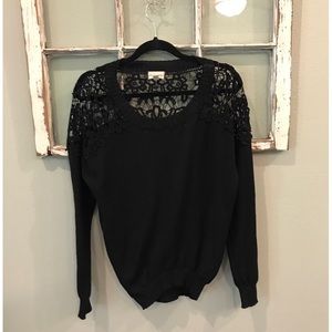 Lace top sweater
