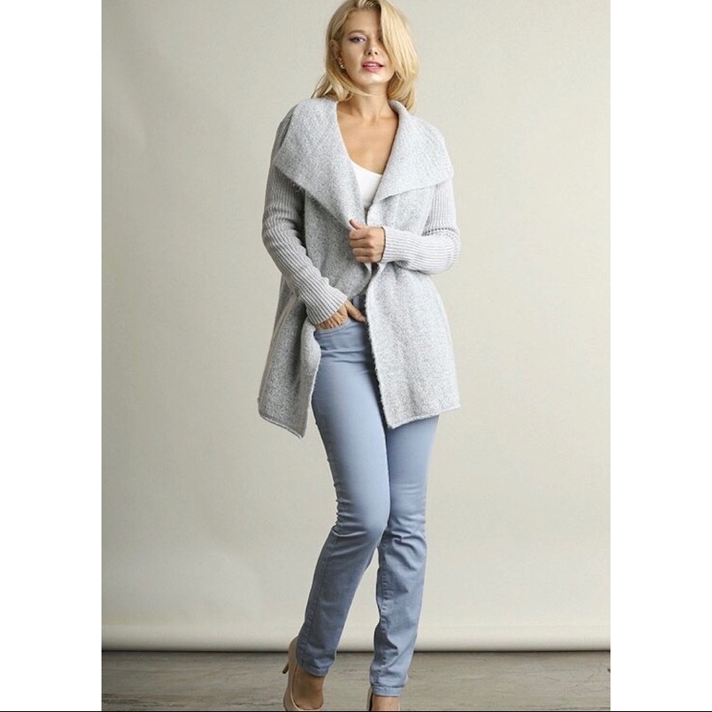 LAST ONE!! Open Front Double Breasted Cardigan - Picture 2 of 4