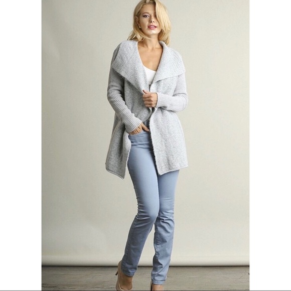 LAST ONE!! Open Front Double Breasted Cardigan - Picture 2 of 4