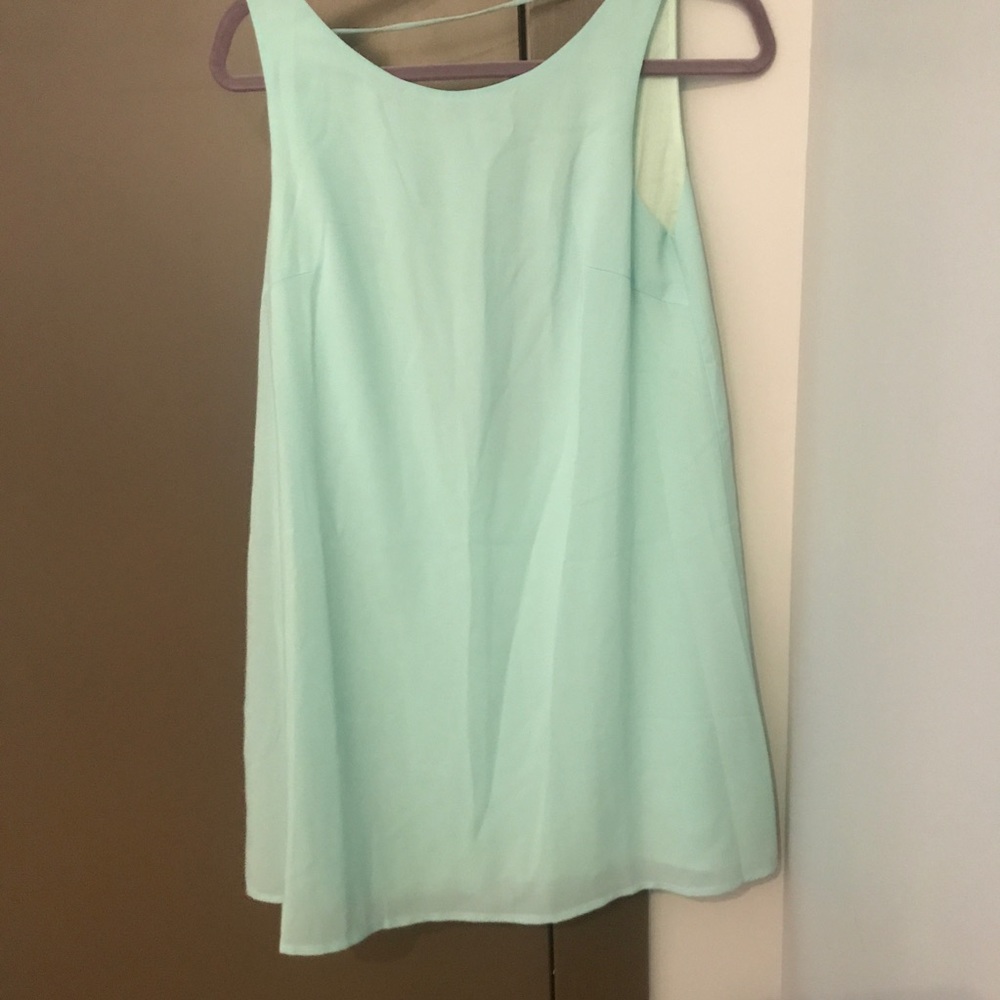 Light teal shift dress