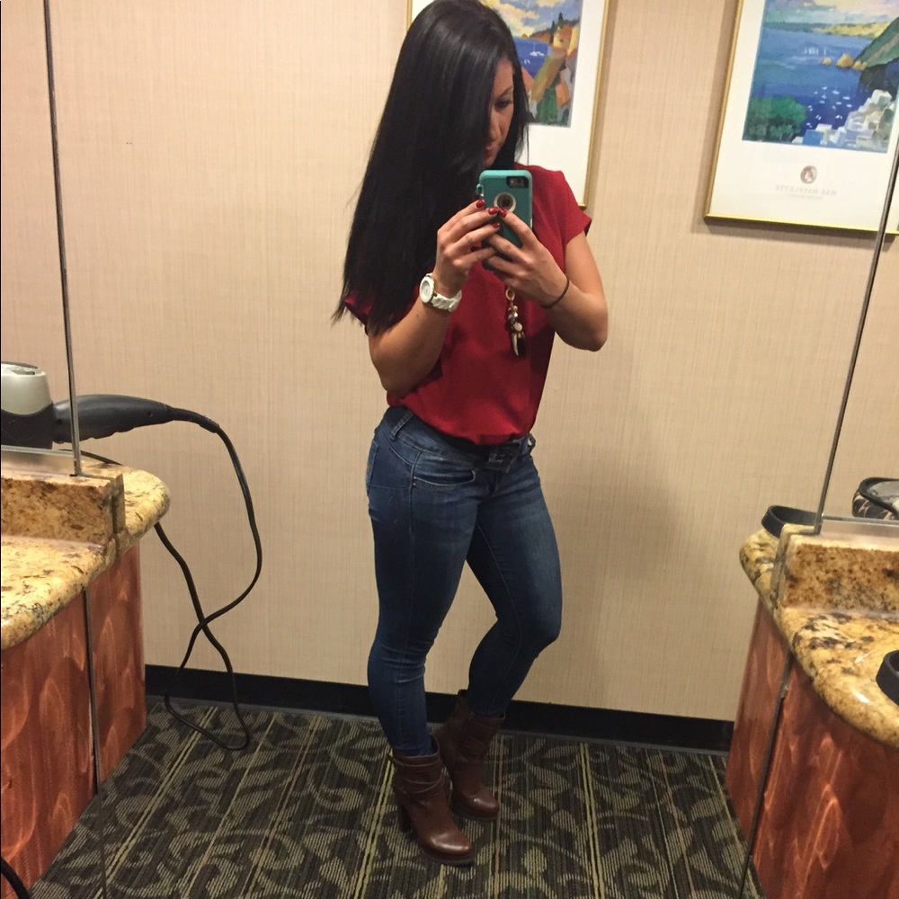 Red Sweet rain top