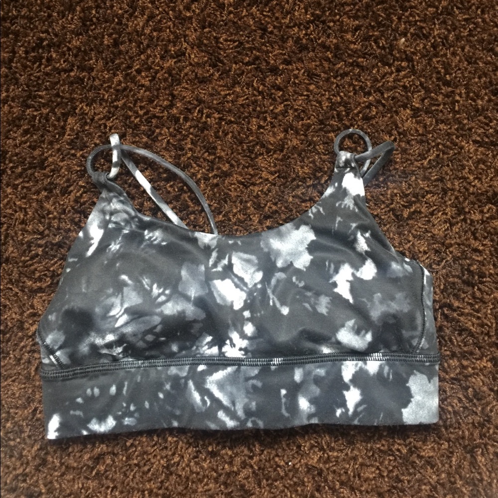 Black and White Lululemon Sports Bra