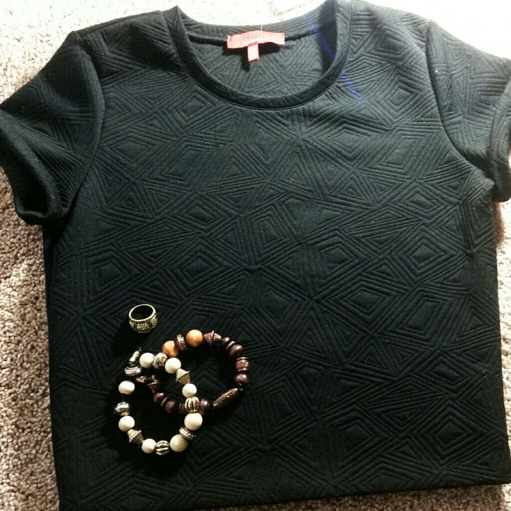 Black Saks Fifth Ave cropped top