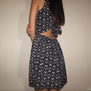 Open Back Print Dress