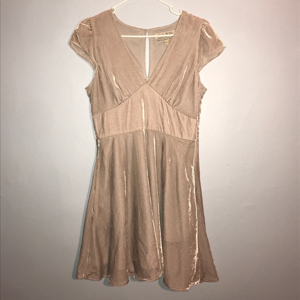 Jack Wills light grey velvet dress