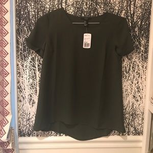 Forever 21 olive woven top