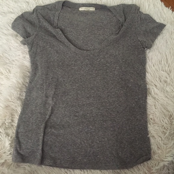 Urban Outfitters Heather Grey Scoop Neck T-shirt - Picture 2 of 3