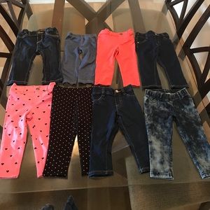 Lot of Baby girls pants and one shirt $10 12-18m