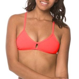 JOLYN Vent Bikini Top in Lava