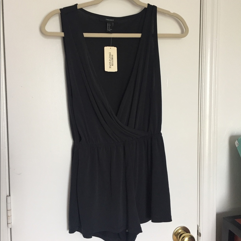 Adorable F21 Low cut Velvety romper!! NWT