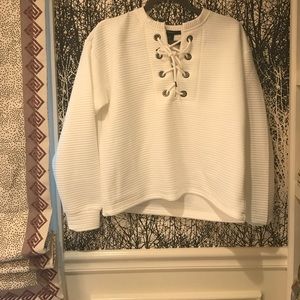 Forever 21 lace up sweater