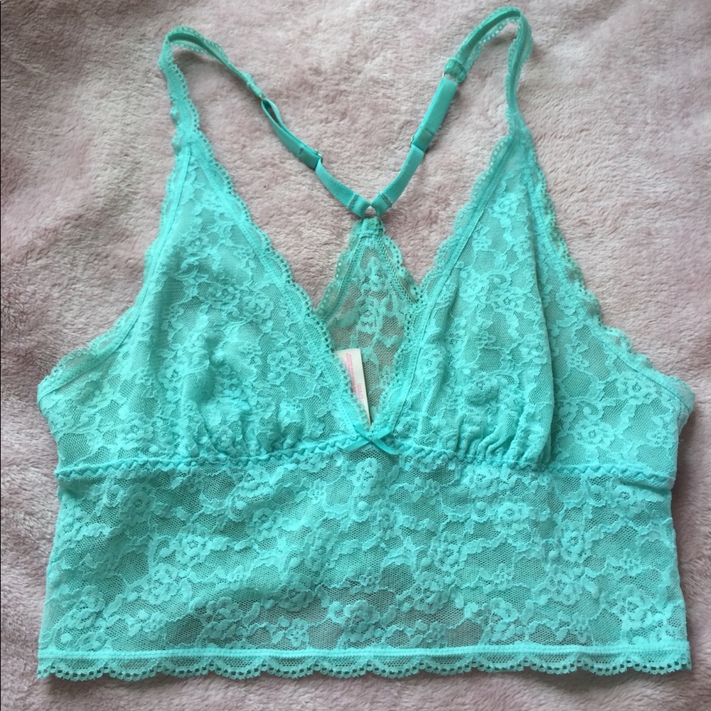 Victoria's Secret Mint Green Lace Bralette