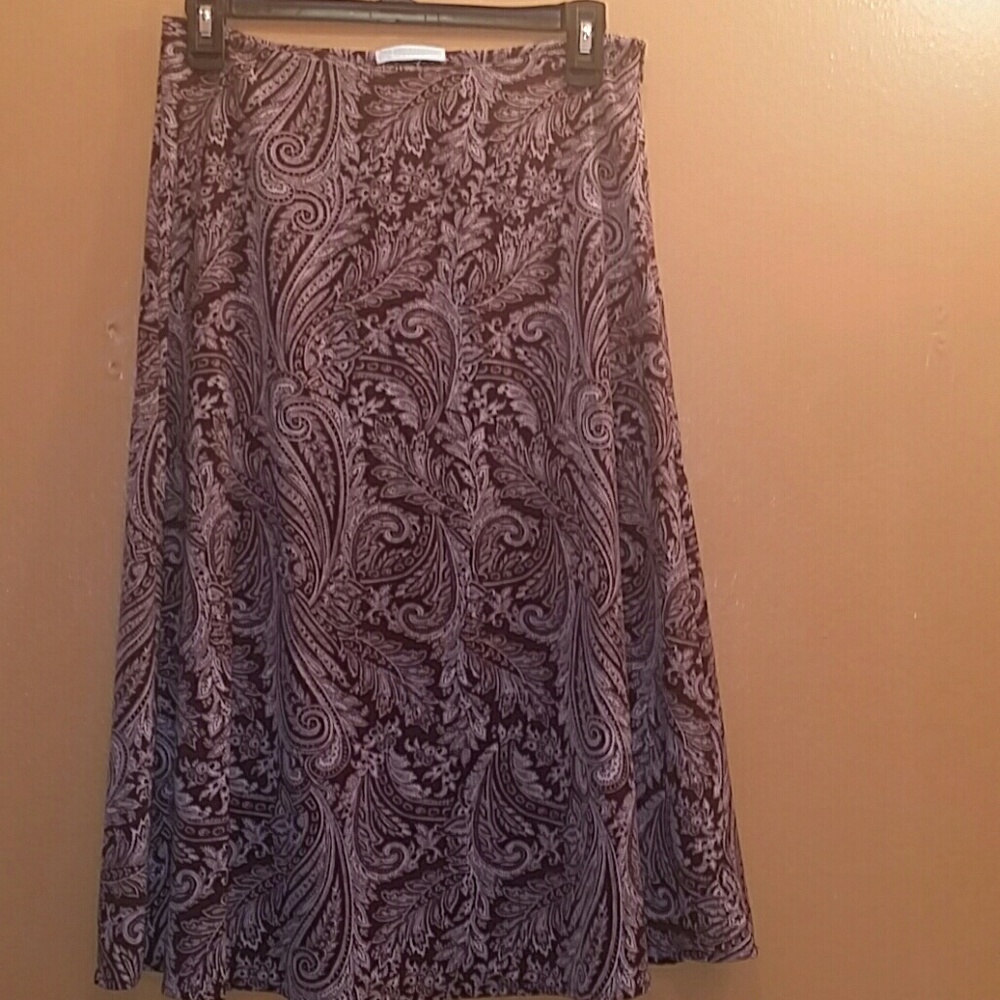 New york and co Maroon pasley skirt
