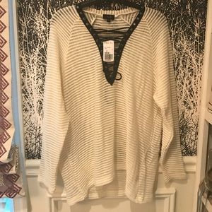 Forever 21 lace up Sweater