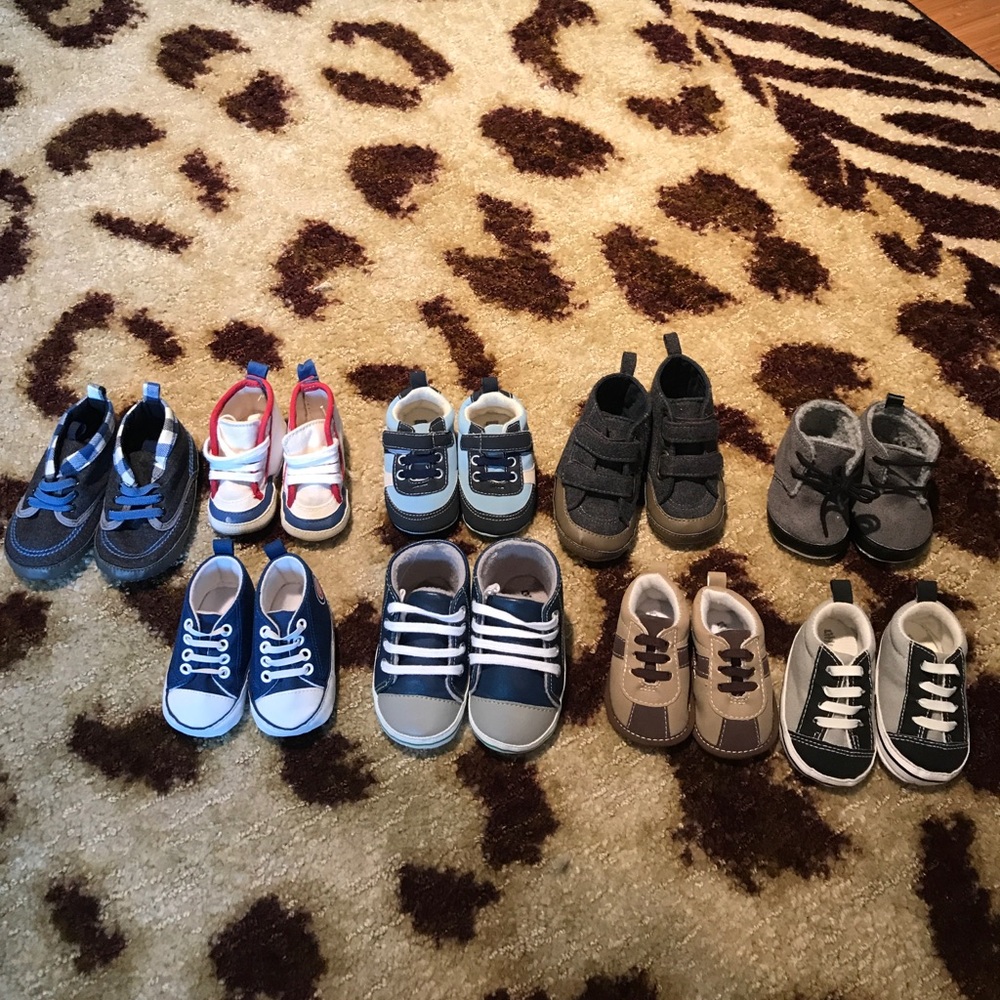 9 pairs baby boy shoes
