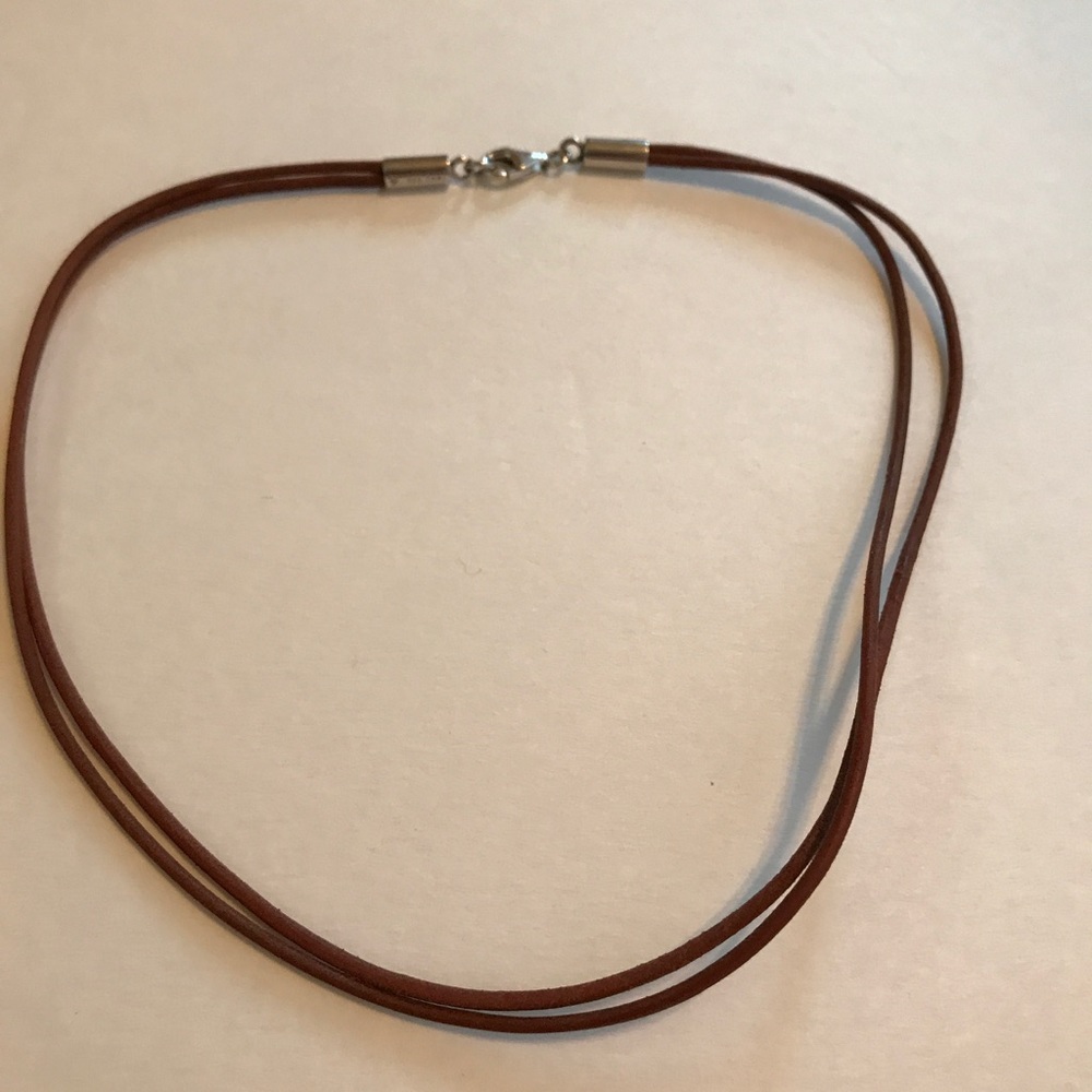 Silpada Leather Cord 16 Inch Necklace