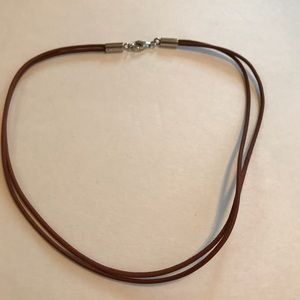 Silpada Leather Cord 16 Inch Necklace