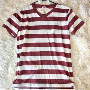 Striped V-neck Abercrombie and Fitch T-shirt