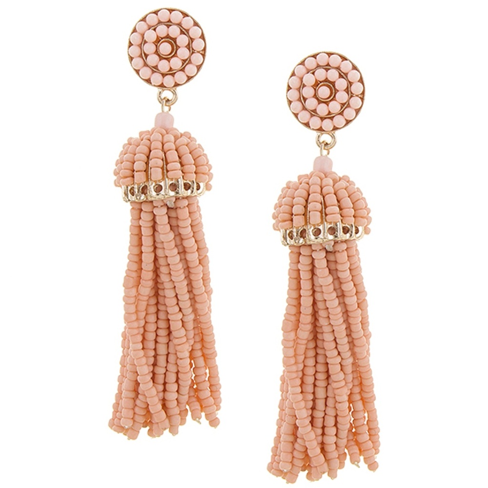 Beaded Tassels in Pink