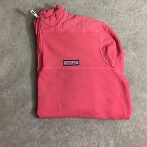 Vineyard Vines coral quarter zip