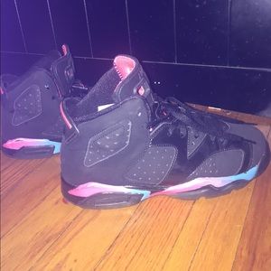 Pink and blue Jordans Retro 6