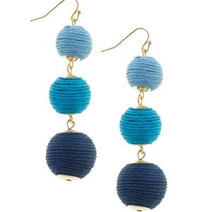 Ombré Ball Drop earrings in Blue