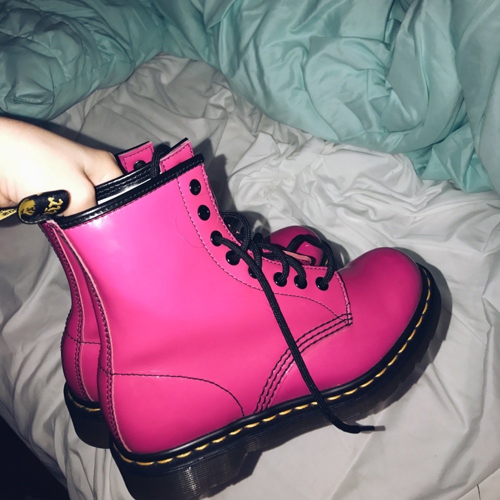 BRAND NEW Bright Pink Doc Martens